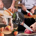 14-Piece Japanese Knife Set with Block and Sharpener