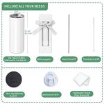 8 Pack 20 oz Stainless Steel Insulated Tumblers