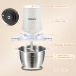 Qinkada 400W Food Processor with 2 Bowls