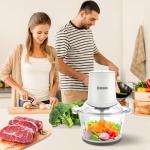Qinkada 400W Food Processor with 2 Bowls