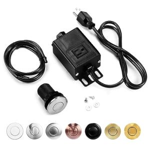 Brushed Nickel Garbage Disposal Air Switch Kit