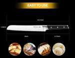 ODERFUN 8-Inch Ultra Sharp Bread Knife