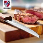 Elemake 8-Piece Steak Knife Set With Wooden Handles
