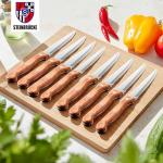 Elemake 8-Piece Steak Knife Set With Wooden Handles