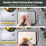 Stainless Steel 2-in-1 Cutting Board with Handle