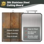 Stainless Steel 2-in-1 Cutting Board with Handle