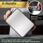 Stainless Steel 2-in-1 Cutting Board with Handle
