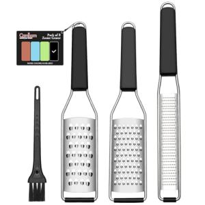 Cambom Heavy Duty Lemon Zester Grater Set