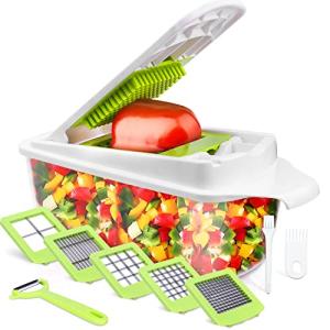 5-Blade Food Dicer and Chopper, Light Green