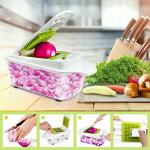 5-Blade Food Dicer and Chopper, Light Green
