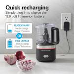 Hamilton Beach Mini Cordless Food Processor, 4 Cup
