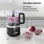 Hamilton Beach Mini Cordless Food Processor, 4 Cup