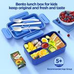 Jelife Kids Leakproof Bento Lunch Box, Blue
