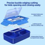 Jelife Kids Leakproof Bento Lunch Box, Blue