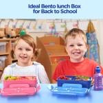 Jelife Kids Leakproof Bento Lunch Box, Blue