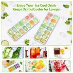 Silicone Ice Cube Tray Set - 4 Pack