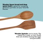 Silicone Spatulas and Wooden Spoon Cooking Set
