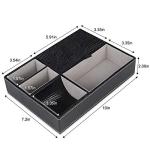 Faux Leather Valet Tray with 5 Compartments