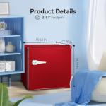 LHRIVER 1.2Cu.ft Mini Upright Freezer, Red