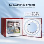 LHRIVER 1.2Cu.ft Mini Upright Freezer, Red