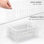Freezer Organizer Bins Set of 6 - Vertical Sides