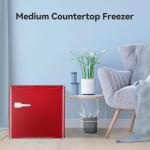 LHRIVER 1.2Cu.ft Mini Upright Freezer, Red