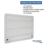 RecPro 24" RV Refrigerator Side Wall Vent - White