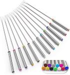 12 Pack Color-Coded Stainless Steel Fondue Forks