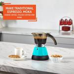 Imusa Teal Electric Espresso Maker, 3 or 2 Cup