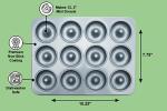 Fox Run Non-Stick Mini Donut Pan - 12 Cavity