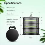 VIVOSUN 3-Layer Hanging Drying Rack with Zippers