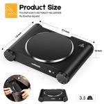 Cusimax 1200W Portable Electric Single Burner Cooktop