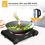 Cusimax 1200W Portable Electric Single Burner Cooktop