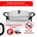 Maxam 16-Inch Electric Skillet with Lid