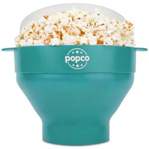 POPCO Silicone Microwave Popcorn Popper - Aqua