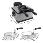 4-Liter Electric Deep Fryer with Dual Baskets