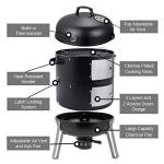 Sunlifer 20.5" Vertical Charcoal Smoker and Grill