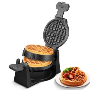 1400W Double Belgian Waffle Maker with Nonstick Plates