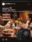 1400W Double Belgian Waffle Maker with Nonstick Plates