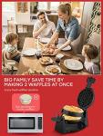 1400W Double Belgian Waffle Maker with Nonstick Plates