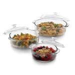 Libbey 3-Piece Glass Casserole Dish Set