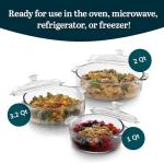Libbey 3-Piece Glass Casserole Dish Set