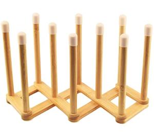 Bamboo Retractable Bottle and Cup Drying Rack