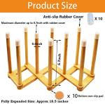 Bamboo Retractable Bottle and Cup Drying Rack