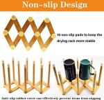 Bamboo Retractable Bottle and Cup Drying Rack