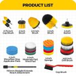 Holikme 22-Pack Drill Brush and Cleaning Set