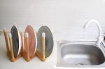 Bamboo Retractable Bottle and Cup Drying Rack