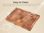 Fibogollo Bamboo Cutting Boards Set with Juice Groove