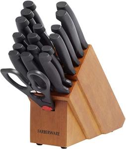 Farberware 18-Piece Stainless Steel Knife Block Set