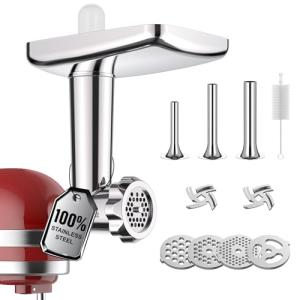 Stainless Steel Meat Grinder Attachment for KitchenAid